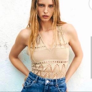ZARA crochet bodysuit